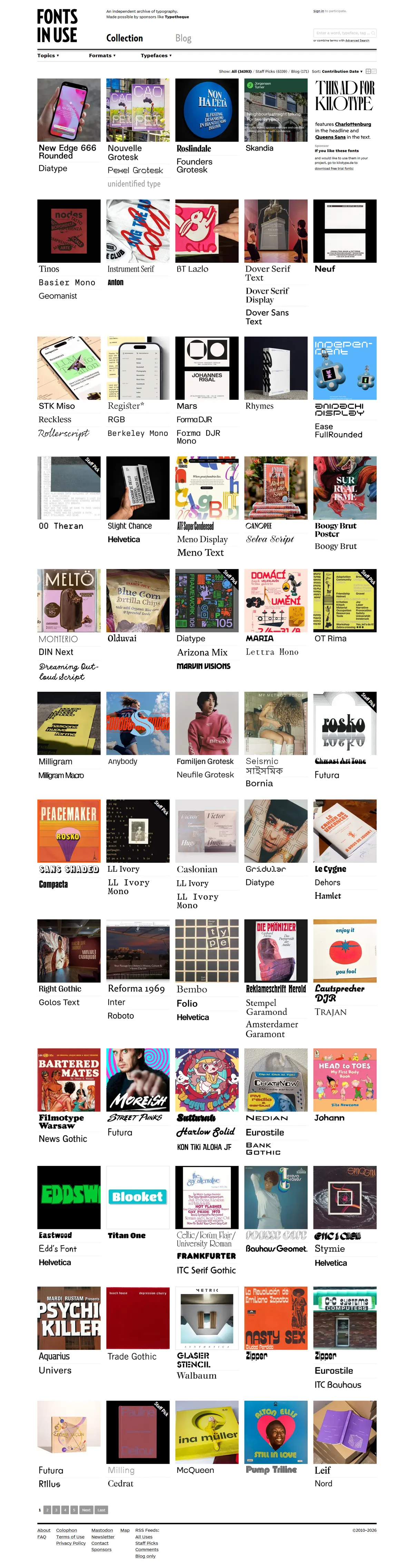 Full page of fontsinuse.com