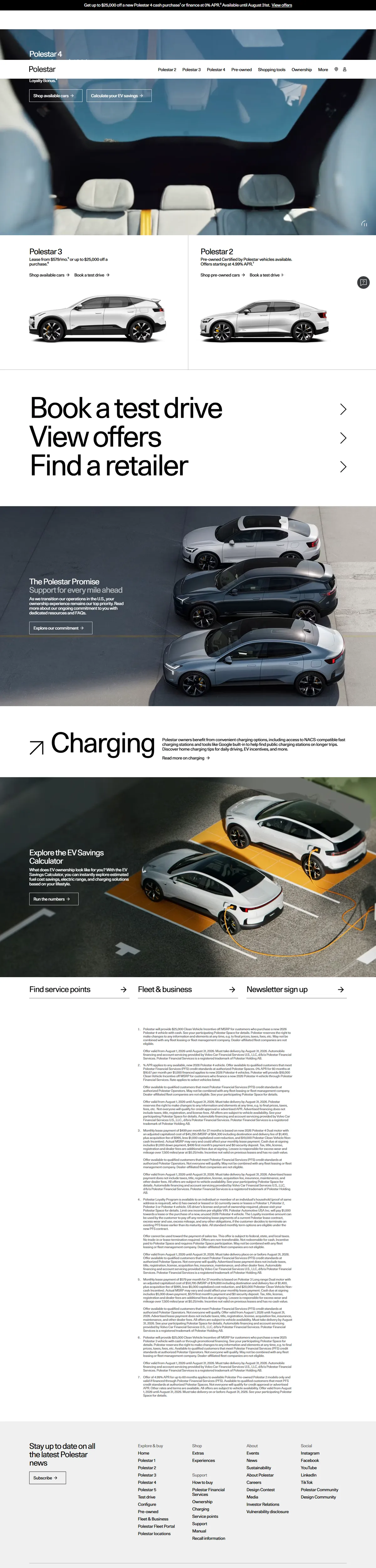 Full page of polestar.com